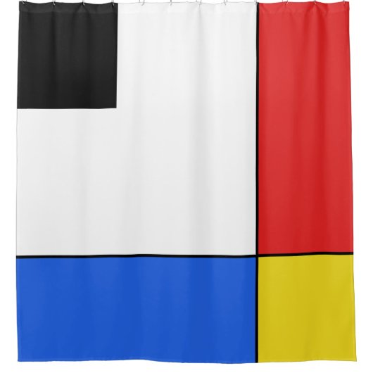 Mondrian Neoplasticism Douchegordijn (Voorkant)