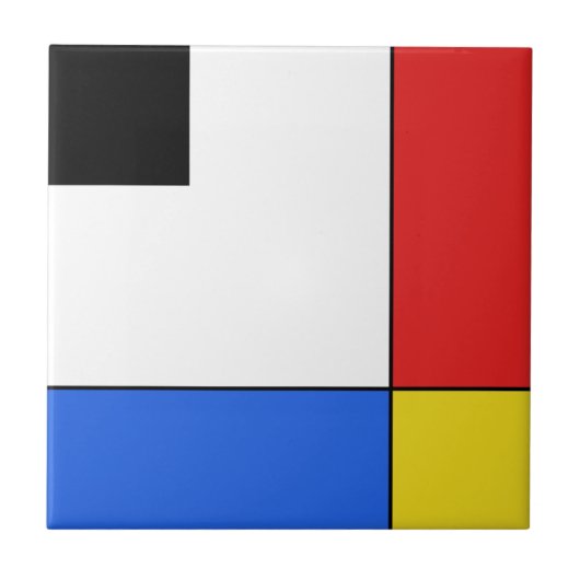 Mondrian Neoplasticism Tegeltje (Voorkant)