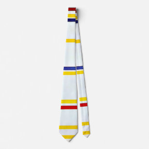 Mondrian - New York City I, abstracte kunst Stropdas