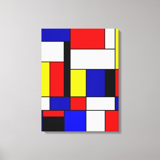 Mondrian No. 42 Canvas Afdruk (Voorkant)