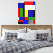 Mondrian No. 4 Canvas Afdruk (Insitu (Slaapkamer))