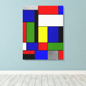 Mondrian No. 4 Canvas Afdruk (Insitu (Houten vloer))