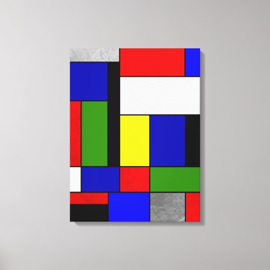 Mondrian No. 4 Canvas Afdruk (Voorkant)