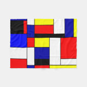 Mondrian nr. 42 fleece deken (Voorkant (Horizontaal))