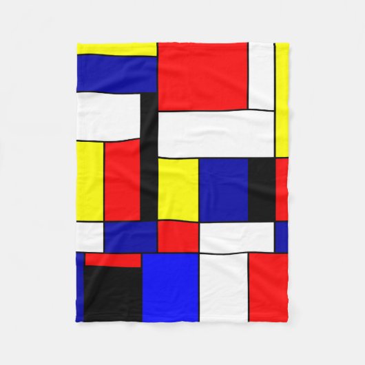 Mondrian nr. 42 fleece deken (Voorkant)