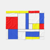 Mondrian nr. 47 fleece deken (Voorkant (Horizontaal))
