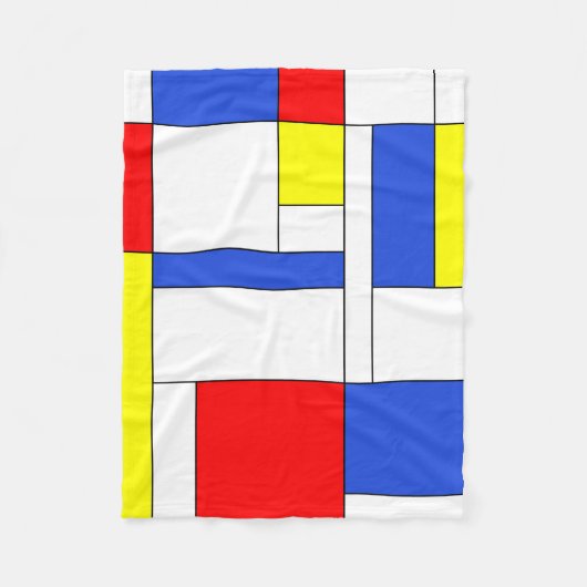 Mondrian nr. 47 fleece deken (Voorkant)