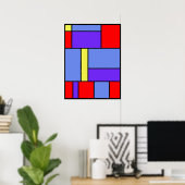 Mondrian nr. 482 poster (Thuiskantoor)