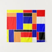 Mondrian nr. 48 Medium Wandkleed (Voorkant (horizontaal))
