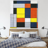 MONDRIAN - Nr. VI - COMPOSITIE Nr. II - 1920 - Canvas Afdruk (Insitu (Slaapkamer))