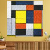 MONDRIAN - Nr. VI - COMPOSITIE Nr. II - 1920 - Canvas Afdruk (Insitu (Woonkamer))