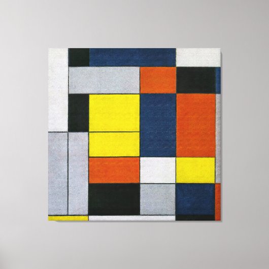 MONDRIAN - Nr. VI - COMPOSITIE Nr. II - 1920 - Canvas Afdruk (Voorkant)