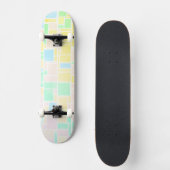 Mondrian Pastel 3 Persoonlijk Skateboard (Voorkant)