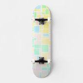 Mondrian Pastel 3 Persoonlijk Skateboard (Voorkant)