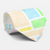 Mondrian Pastel 3 Stropdas (Opgerold)