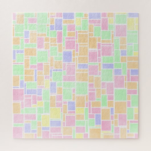 Mondrian Pastel Legpuzzel (Verticaal)