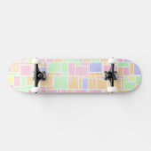 Mondrian Pastel Persoonlijk Skateboard (Horizontaal)