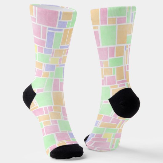 Mondrian Pastel Socks Sokken (Gebogen)