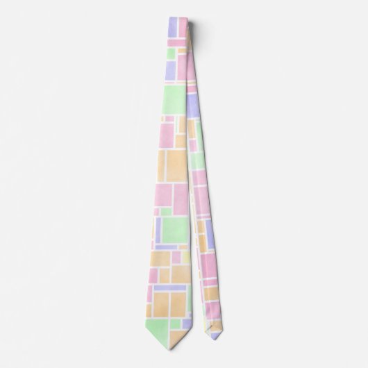 Mondrian Pastel Stropdas (Voorkant)