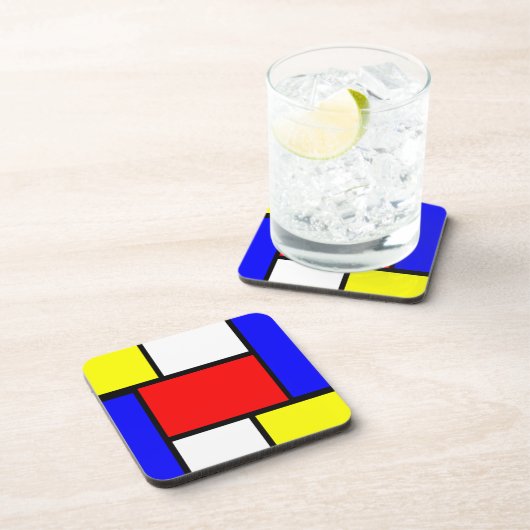Mondrian Pattern Style Drankjes Onderzetter (Rechterzijde)