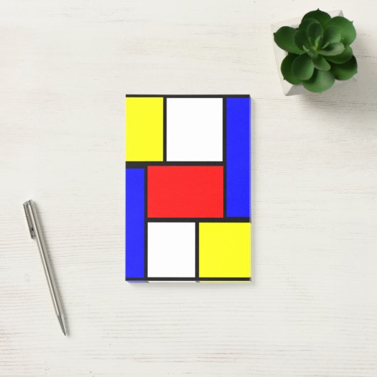 Mondrian Pattern Style Post-it® Notes (Kantoor)