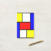 Mondrian Pattern Style Post-it® Notes (Op bureau)