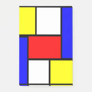 Mondrian Pattern Style Post-it® Notes