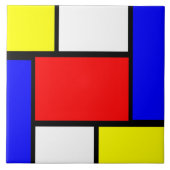 Mondrian Pattern Style Tegeltje (Voorkant)