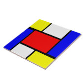 Mondrian Pattern Style Tegeltje (Zijkant)
