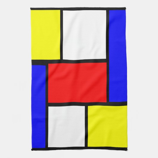 Mondrian Pattern Style Theedoek (Verticaal)