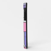 Mondrian Pink Paars White Print Case-Mate iPhone Case (Achterkant/links)