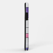 Mondrian Pink Paars White Print Case-Mate iPhone Case (Achterkant/rechts)
