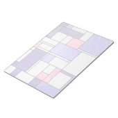 Mondrian Pink Paars White Print Notitieblok (Schuin)
