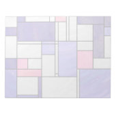 Mondrian Pink Paars White Print Notitieblok (Voorkant)