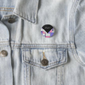 Mondrian Pink Paars White Print Ronde Button 3,2 Cm (In situ)