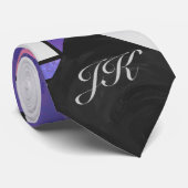 Mondrian Pink Paars White Print Stropdas (Opgerold)