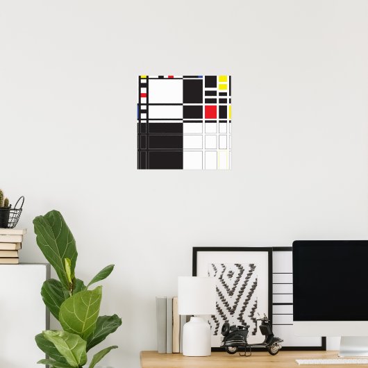 Mondrian Poster (Thuiskantoor)