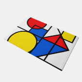 Mondrian Primaire Kleurcompositie Deurmat (Schuin)