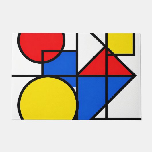 Mondrian Primaire Kleurcompositie Deurmat (Voorkant)