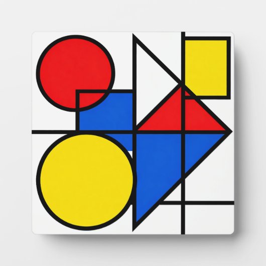 Mondrian Primaire Kleurcompositie Fotoplaat (Voorkant)