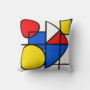 Mondrian Primaire Kleurcompositie Kussen