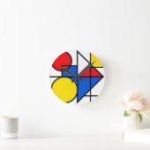Mondrian Primaire Kleurcompositie Ronde Klok (Huis)
