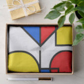 Mondrian Primaire Kleurcompositie Tissuepapier (Geschenk)
