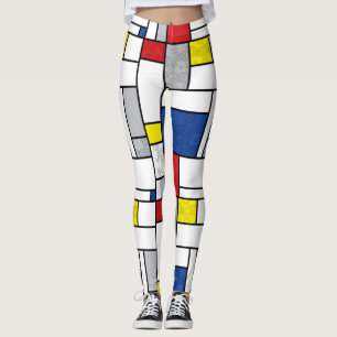Mondrian Retro Cirkels Minimalistisch De Stijl Mod Leggings