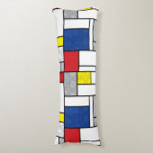 Mondrian Retro Cirkels Minimalistisch De Stijl Mod Lichaamskussen (Voorkant Verticaal)