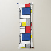 Mondrian Retro Cirkels Minimalistisch De Stijl Mod Lichaamskussen (Achterkant (Verticaal))