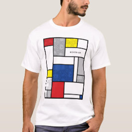 Mondrian Retro Cirkels Minimalistisch De Stijl Mod T-shirt