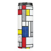 Mondrian Retro Cirkels Minimalistisch De Stijl Mod Thermosbeker (Achterkant)
