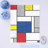 Mondrian Retro Cirkels Minimalistische De Stijl Mo Flyer (Enkel)