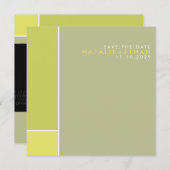 Mondrian Retro Mod Art Colorful Save the Date (Voorkant / Achterkant)